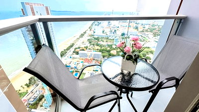 คอนโดให้เช่า : 1 Bedroom Sea View Condo for Rent Copacabana Beach Jomtien