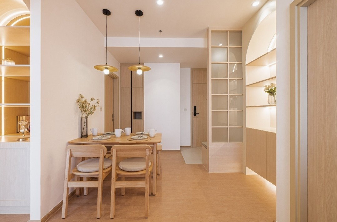 รูป Maru ekkamai 2 แต่งสวยสไตล์ Muji Japandi ละมุนตา ซ่อนไฟ LED ละมุนทั้งห้อง ฉากกั้นโชจิญี่ปุ่นและบิวท์อินทรงโค้งสุดชิค พร้อมเข้าอยู่ - รูปที่ 8/41