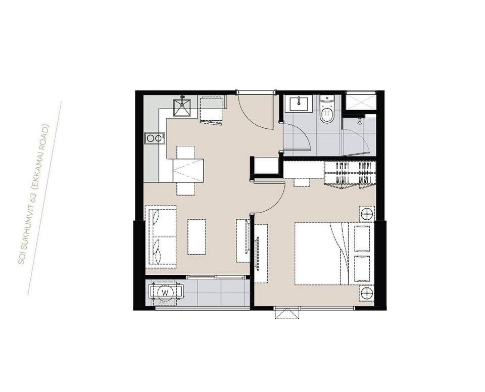 picture Pet-Friendly High-Floor 1-BR At Maru Ekkamai 2 Near BTS Ekkamai (ID 3164377) - 17/33