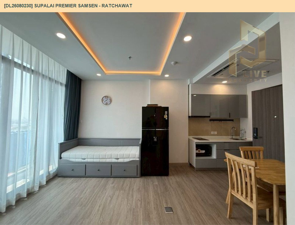 รูป DL26080229 ให้เช่าคอนโด ศุภาลัย พรีเมียร์ สามเสน - ราชวัตร (Supalai Premier Samsen - Ratchawat) ใกล้ - พร้อมเข้าอยู่ โทรด่วน 0653619502 LineID @952jdxxk - รูปที่ 2/10