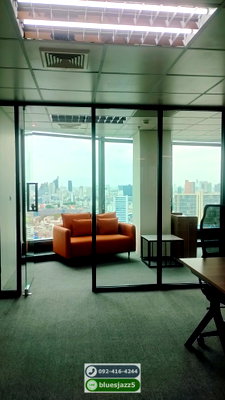 Office for rent Borom Ratchachonnani Bangkok Nursing College : For LEASE Skyy9 Centre 51.5sqm Fully Furnished Serviced Office Near MRT Phra Ram 9 Central Rama 9