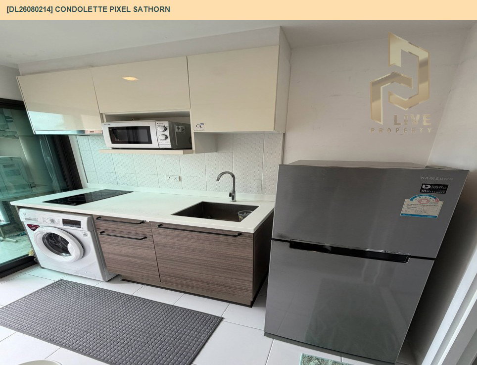 รูป DL26080214 ให้เช่าคอนโด คอนโดเลต พิกเซล สาทร (Condolette Pixel Sathorn) ใกล้ MRT ลุมพินี พร้อมเข้าอยู่ โทรด่วน 0653619502 LineID @952jdxxk - รูปที่ 12/13