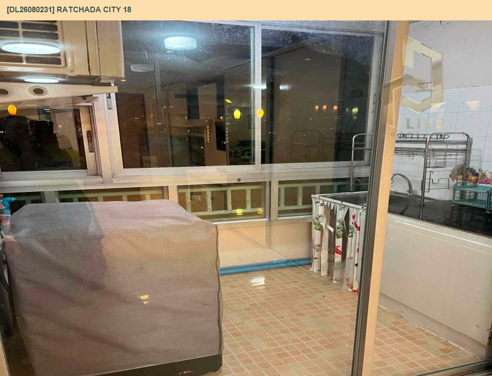 รูป DL26080231 ให้เช่าคอนโด รัชดา ซิตี้ 18 (Ratchada City 18) ใกล้ MRT ห้วยขวาง พร้อมเข้าอยู่ โทรด่วน 0614453194 LineID @952jdxxk - รูปที่ 9/10