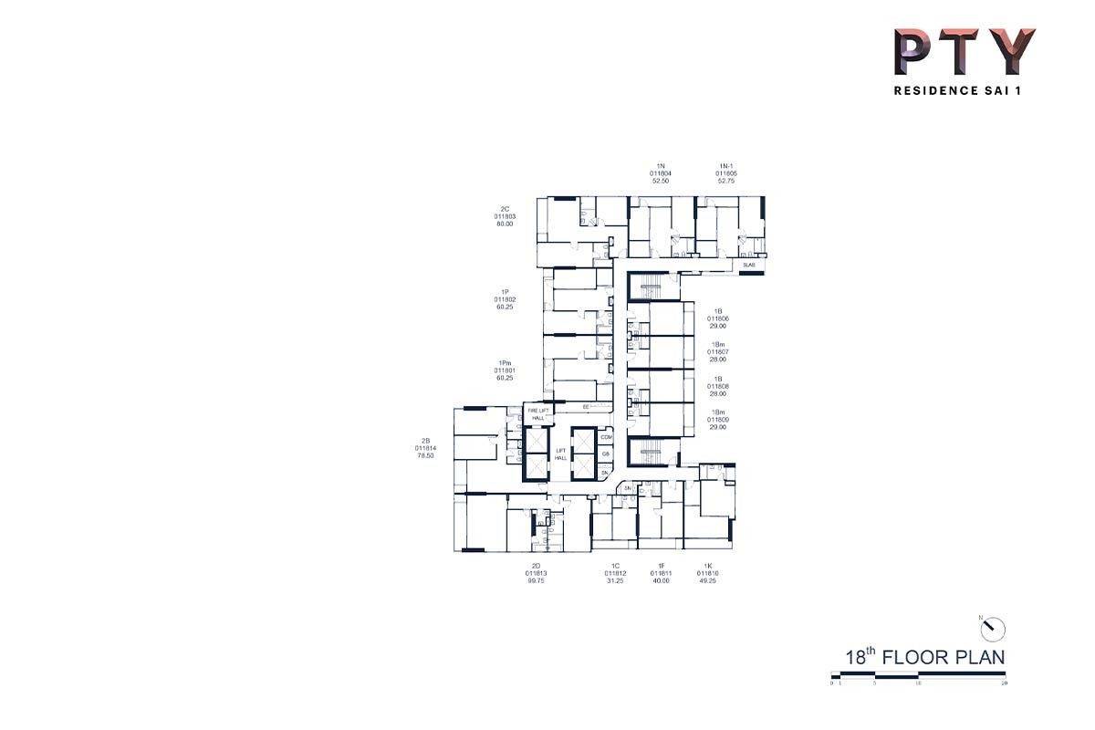 picture 18th-Floor 1-BR At PTY Residence Sai 1, Pattaya South (ID 3165226) - 12/12