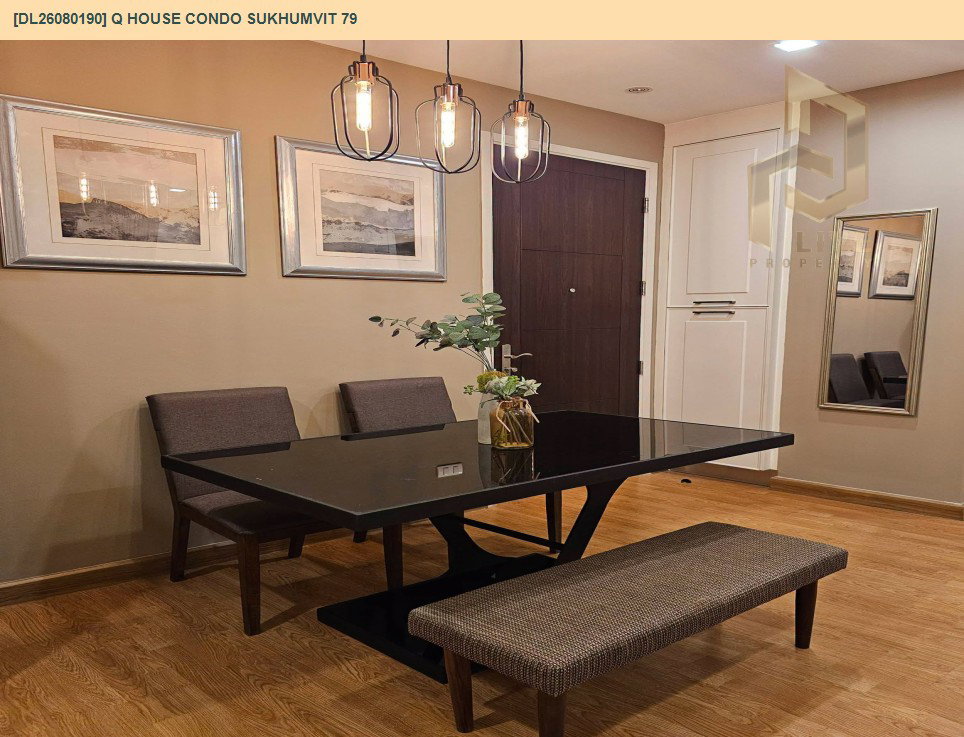 รูป DL26080190 ให้เช่าคอนโด คิว เฮ้าส์ คอนโด สุขุมวิท 79 (Q House Condo Sukhumvit 79) ใกล้ BTS อ่อนนุช พร้อมเข้าอยู่ โทรด่วน 0638692663 LineID @952jdxxk - รูปที่ 3/6