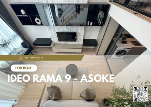 ให้เช่า ✨ IDEO Rama 9 - Asoke ✨ ห้องสวย เฟอร์นิเจอร์ เครื่องใช้ไฟฟ้าครบ ใกล้ MRT พระราม 9 เพียง 450 เมตร
