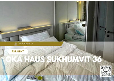 คอนโดให้เช่า : ให้เช่า ✨ OKA HAUS Sukhumvit 36 ✨ ห้องสวย เฟอร์นิเจอร์ เครื่องใช้ไฟฟ้าครบ ใกล้ BTS ทองหล่อ