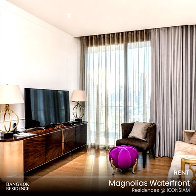 Condos for rent : 💖💖 Rental Condo 💫 Magnolias Waterfront Residences, 1BR 65sq.m. 55K 🌊 Beautifully Designed & River View Unit , Near ICONSIAM 
