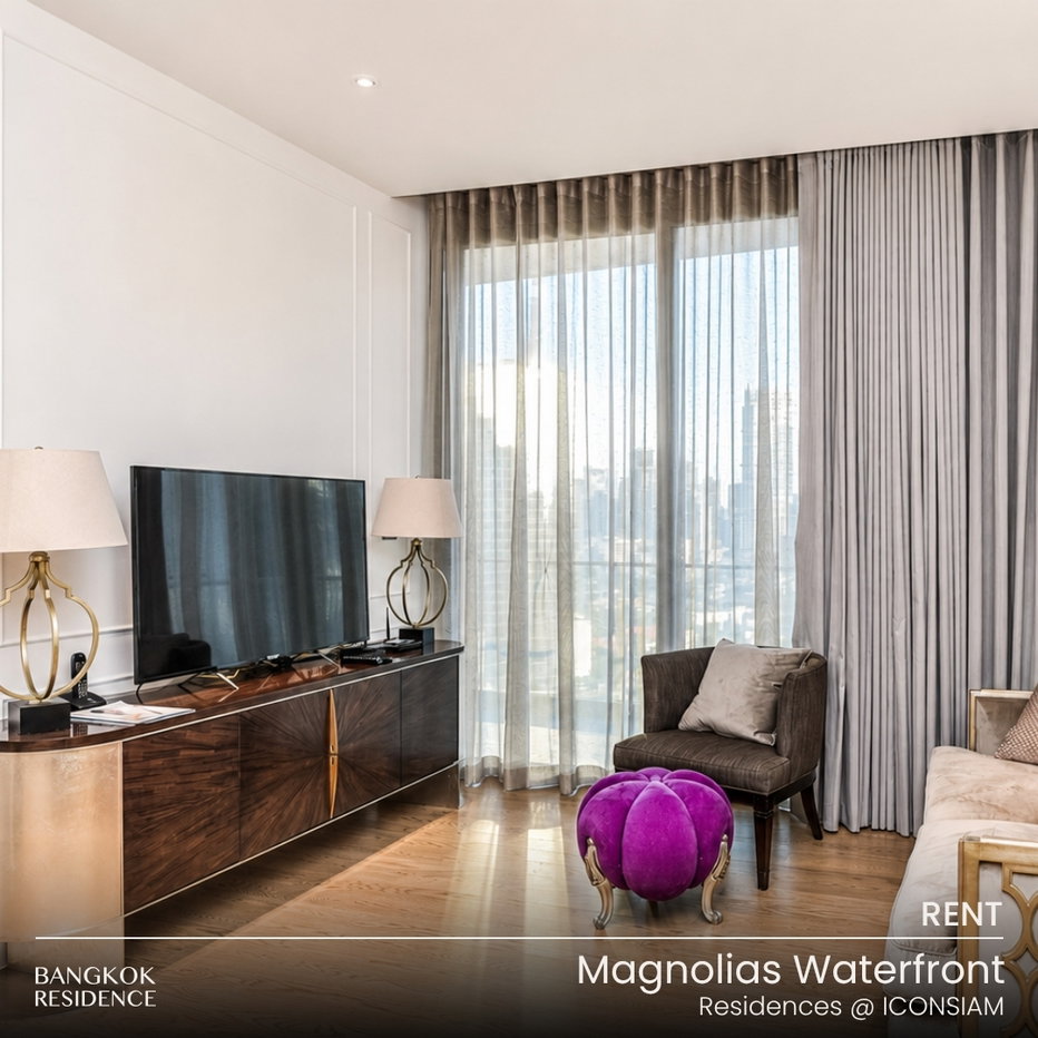 รูป เช่าคอนโด 💫Magnolias Waterfront Residences, 1นอน 65ตร.ม. 58K ✨ ห้องแต่งสวย ใกล้ ICONSIAM - รูปที่ 1/6