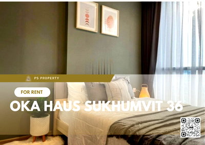 Condos for rent : For rent 📍 OKA HAUS Sukhumvit 36 ​​📍 Fully furnished and equipped, near BTS Thonglor