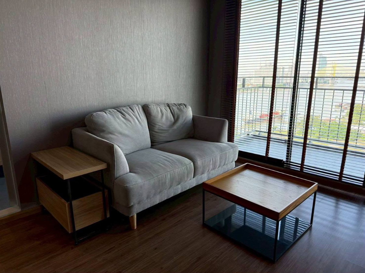 picture RS7320 For Rent: U Delight Residence Riverfront, stunning river view from a high floor, near BTS Krung Thon Buri. - 1/18