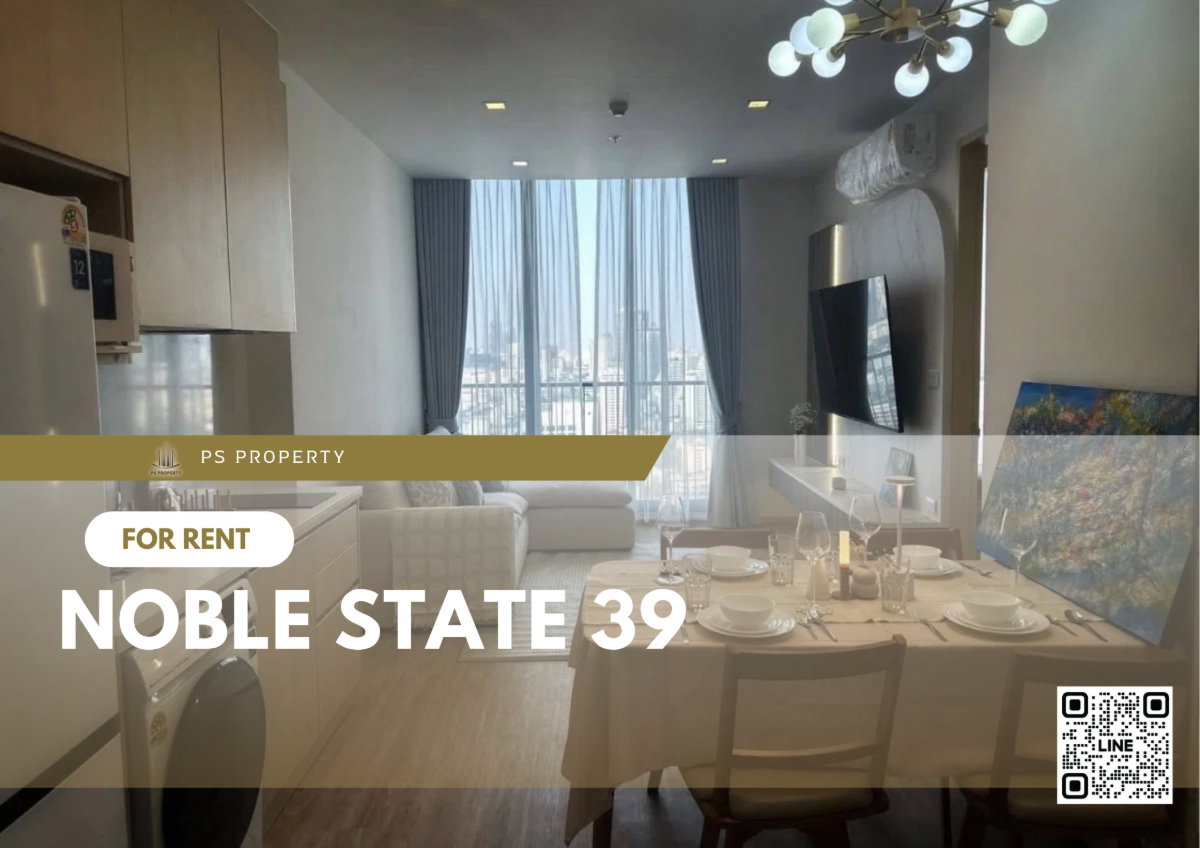picture For rent ✨ NOBLE STATE 39 ✨ Near BTS Phrom Phong, complete with furniture and appliances - 1/10