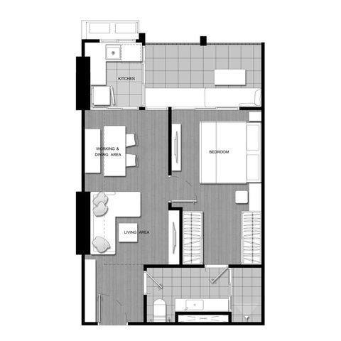 picture For rent U Delight Residence Riverfront Rama 3 , 1bed , 51sq.m. , 26floor - 7/9