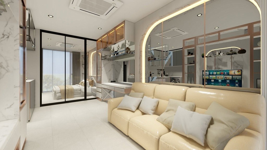 รูป **ศุภาลัย ไอคอน สาทร | 1 Bedroom 45 ตร.ม. ชั้น 20** ห้องแต่งครบ และอยู่ในทำเล CBD ใกล้ทั้งสถานทูตออสเตรเลีย, สวนลุมพินี และ One Bangkok - รูปที่ 4/20
