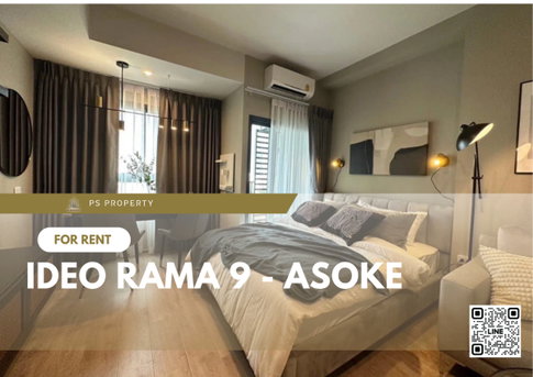 For rent 📌IDEO Rama 9 - Asoke📌 Beautiful room, decorated with built-ins. Complete furniture and electrical appliances 🚆near MRT Rama 9