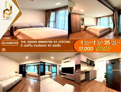 Condos for rent : DL26080255 Condo for rent, The Origin Ramintra 83 Station near , ready to move in, call urgently 0614453194 LineID @952jdxxk