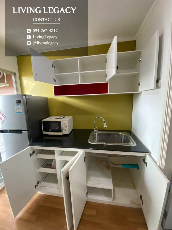รูป TJE6A8 เช่าด่วน คอนโด Lumpini Place Srinakarin - Huamark Station 26 ตร.ม. | ชั้น 8 | 1 ห้องนอน | 1 ห้องน้ำ 7,500 บาท/เดือน line id : @livinglegacy - รูปที่ 8/10