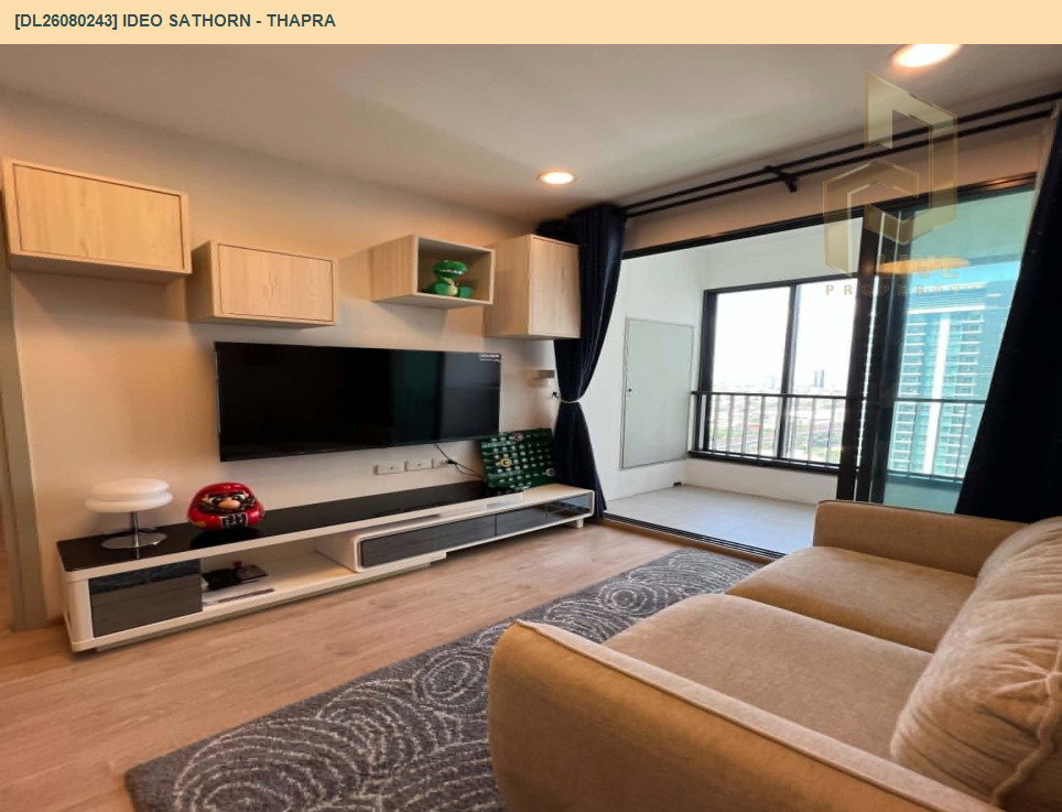 รูป DL26080243 ให้เช่าคอนโด ไอดีโอ สาทร - ท่าพระ (IDEO Sathorn - Thapra) ใกล้ BTS โพธิ์นิมิตร พร้อมเข้าอยู่ โทรด่วน 0638692663 LineID @952jdxxk - รูปที่ 6/10
