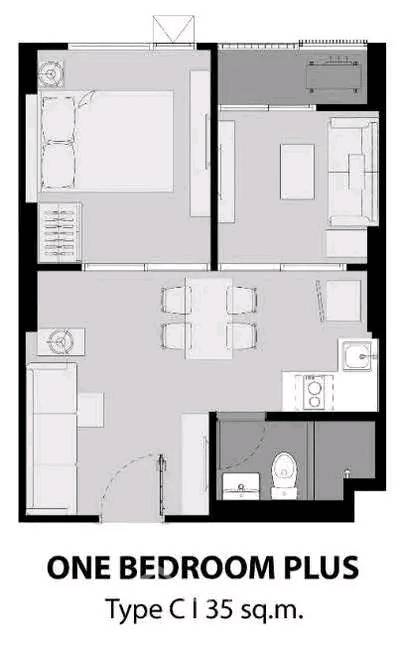 รูป ขายคอนโด 1 ห้องนอน Aspire Sukhumvit 48 สถานี BTS พระโขนง (ID 3169297) - รูปที่ 6/8