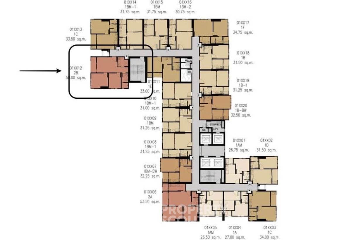 รูป คอนโด 2 ห้องนอน ชั้น 31 The Base Garden Rama 9 ใกล้ ARL Ramkhamhaeng (ID 3165779) - รูปที่ 15/15