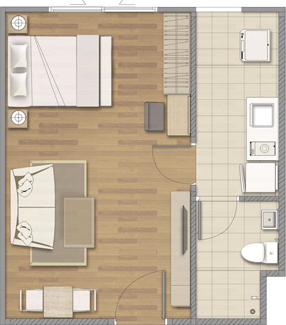 picture Condo for rent, Plum Condo Phaholyothin 89, studio room. - 7/9