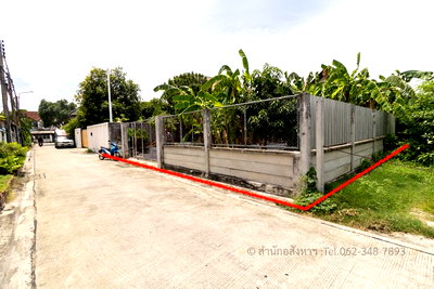 ที่ดิน ถนนรามคำแหง : ขายที่ดินถมแล้ว 84 ตร.ว. ซอยลาดพร้าว 106 รูปแปลงสวย ถมสูง มีรั้วครบ เหมาะปลูกบ้าน/โฮมออฟฟิศ ใกล้รถไฟฟ้า MRT ลาดพร้าว 71