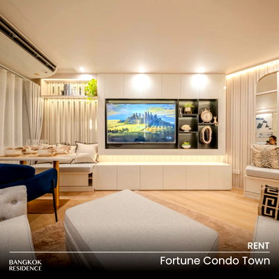 คอนโดให้เช่า : เช่าคอนโด⭐Fortune Condo Town 2นอน 86ตร.ม. 55k ✨ รีโนเวทใหม่สวยมาก  