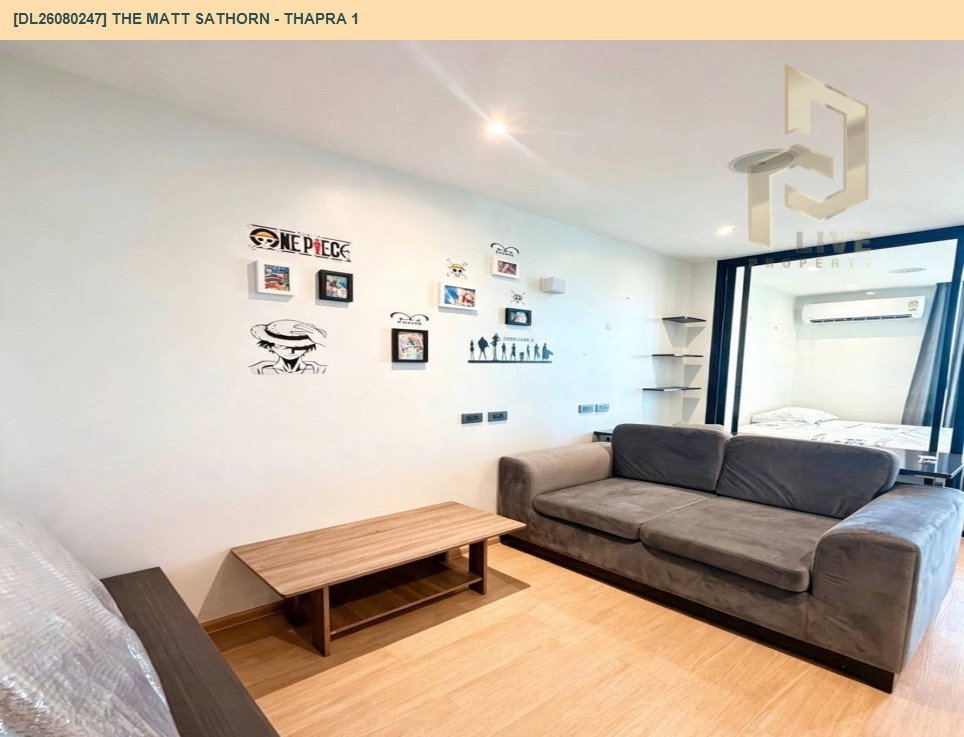 รูป DL26080247 ขายคอนโด เดอะ แมทท์ สาทร - ท่าพระ 1 (The Matt Sathorn - Thapra 1) ใกล้ BTS ตลาดพลู พร้อมเข้าอยู่ โทรด่วน 0653619502 LineID @952jdxxk - รูปที่ 3/11