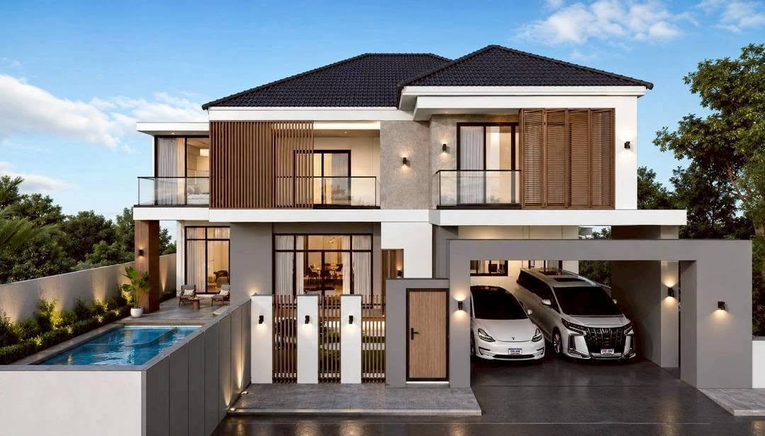 รูป 🏡 ขายด่วน! Pool Villa หมู่บ้านศิริพร ดอนจั่น 4นอน สระว่ายน้ำ ตกแต่งครบ 📞 063-664-9056 - รูปที่ 1/7