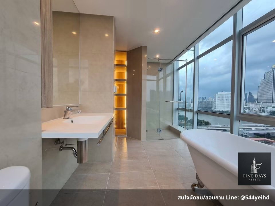 picture 🔥 FD-084081 | CORNER UNIT WITH CHAO PHRAYA RIVER VIEW  🏢 Baan Sathorn Chaophraya 🌊 Beautiful panoramic Chao Phraya River view - 3/8