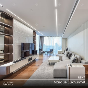 Rental Condo 🌃 Marque Sukhumvit, 3BR 196 sq.m. 270K 💎 Spacious High Floor Unit with Beautiful View, Near BTS Phrom Phong