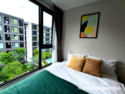 คอนโดให้เช่า : ให้เช่า Atmoz Canvas Rayong ห้องวิวสระ ติดเซ็นทรัลระยอง เครื่องใช้ไฟฟ้าใหม่แกะกล่อง