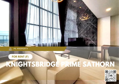 คอนโดให้เช่า : 🏢 คอนโดให้เช่า Knightsbridge Prime Sathorn 🏢 DUPLEX ห้องสวย วิวดี เฟอร์+เครื่องใช้ไฟฟ้าครบ ใกล้ BTS ช่องนนทรี🚆✨