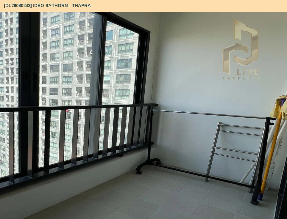 รูป DL26080243 ให้เช่าคอนโด ไอดีโอ สาทร - ท่าพระ (IDEO Sathorn - Thapra) ใกล้ BTS โพธิ์นิมิตร พร้อมเข้าอยู่ โทรด่วน 0638692663 LineID @952jdxxk - รูปที่ 7/10