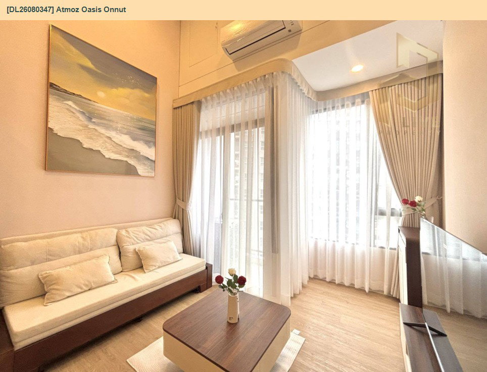 รูป DL26080347 ให้เช่าคอนโด แอทโมซ โอเอซิส อ่อนนุช (Atmoz Oasis Onnut) ใกล้ - พร้อมเข้าอยู่ โทรด่วน 0614453194 LineID @952jdxxk - รูปที่ 2/7