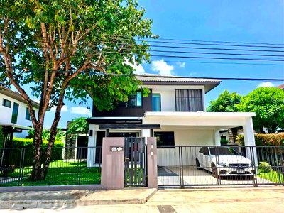 บ้านเดี่ยวให้เช่า : บ้านเดี่ยวติดเมกะบางนา 4ห้องนอนถูกที่สุดในซอยบางแก้ว บ้านพร้อมเข้าอยู่  สไตล์cozy luxury สนามหญ้ากว้าง ไม้ใหญ่ร่มรื่น