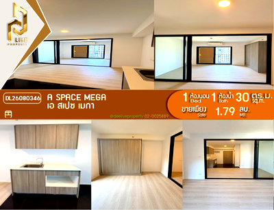 Condos for sale : DL26080346 Condo for sale, A space mega near -, ready to move in, call urgently 0638692663 LineID @952jdxxk