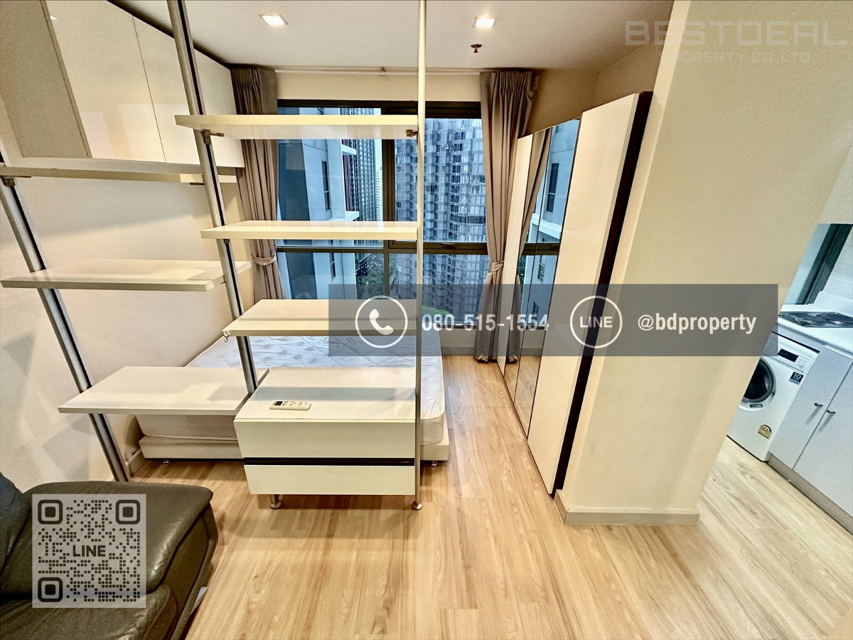 รูป Bestdeal ให้เช่า Studio 22ตรม.ราคา 13,500/เดือนเท่านั้น เฟอร์นิเจอร์และเครื่องใช้ไฟฟ้าครบ “IDEO MOBI RAMA 9” ใกล้MRT และ เซ็นทรัลพระราม 9 เพียง 80 ม. - รูปที่ 1/9