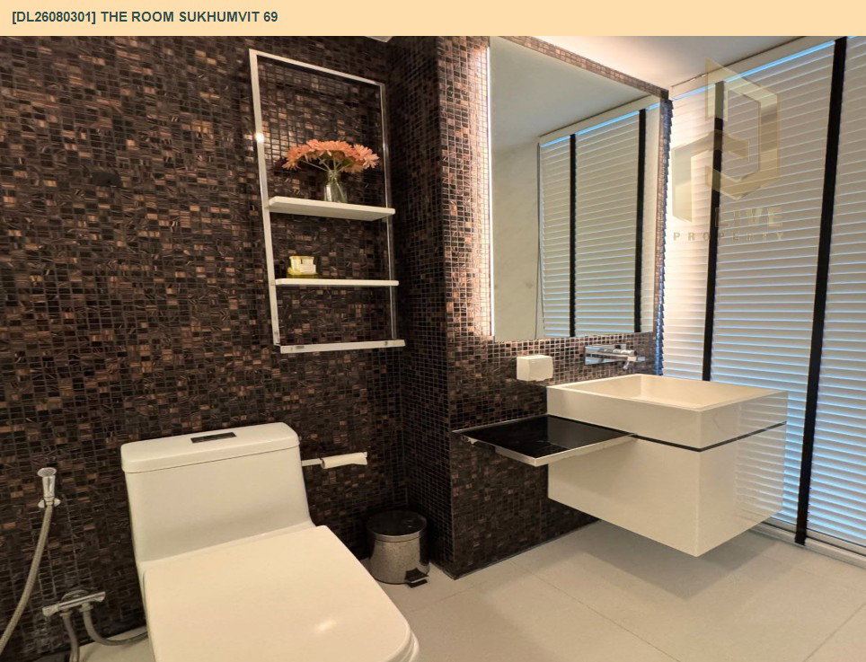 รูป DL26080301 ให้เช่าคอนโด เดอะ รูม สุขุมวิท 69 (The Room Sukhumvit 69) ใกล้ BTS พระโขนง พร้อมเข้าอยู่ โทรด่วน 0614453194 LineID @952jdxxk - รูปที่ 6/6