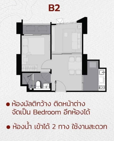 รูป 🟢ER26373 🟢ให้เช่า / For Rent Life Ladprao Valley 💰 ราคา 24,000 บาท/เดือน - รูปที่ 14/15