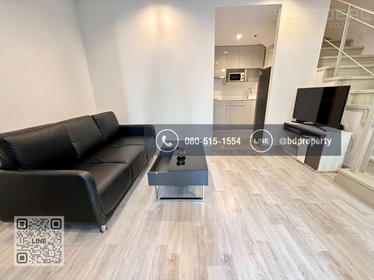 รูป Bestdeal ให้เช่า Duplex 2 Bed ห้องสวย Fully Furnished พร้อมเข้าอยู่ ราคา25,000 เดือนเท่านั้น ใกล้MRT และ เซ็นทรัลพระราม 9 เพียง 80 ม. - รูปที่ 4/20