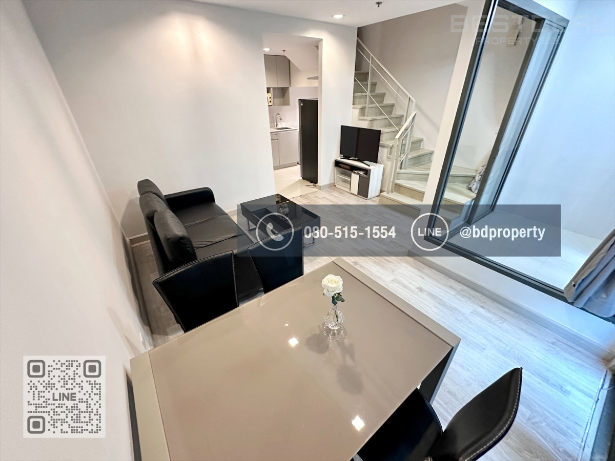 รูป Bestdeal ให้เช่า Duplex 2 Bed ห้องสวย Fully Furnished พร้อมเข้าอยู่ ราคา25,000 เดือนเท่านั้น ใกล้MRT และ เซ็นทรัลพระราม 9 เพียง 80 ม. - รูปที่ 7/20