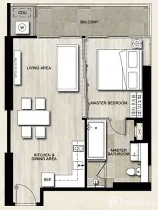 รูป ขาย คอนโด 1 ห้องนอน ในโครงการ บ้าน ปลาย หาด 6662567 - รูปที่ 4/10