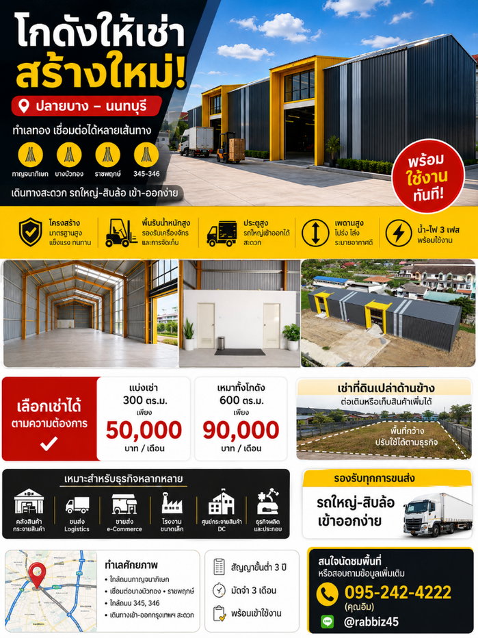 รูป 🏗️ โกดังใหม่ ทำเลศักยภาพ ราชพฤกษ์ – กาญจนาภิเษก - รูปที่ 2/11