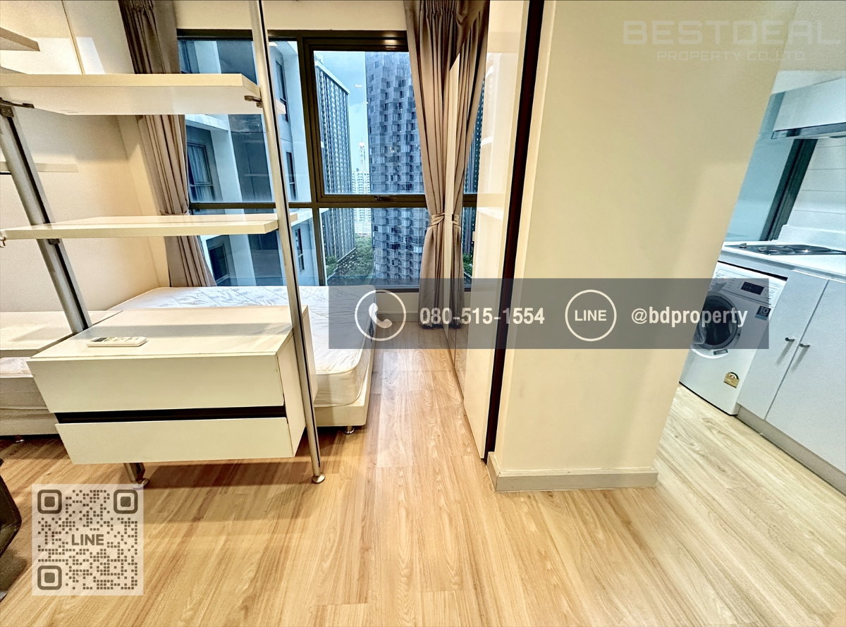 รูป Bestdeal ให้เช่า Studio 22ตรม.ราคา 13,500/เดือนเท่านั้น เฟอร์นิเจอร์และเครื่องใช้ไฟฟ้าครบ “IDEO MOBI RAMA 9” ใกล้MRT และ เซ็นทรัลพระราม 9 เพียง 80 ม. - รูปที่ 4/9