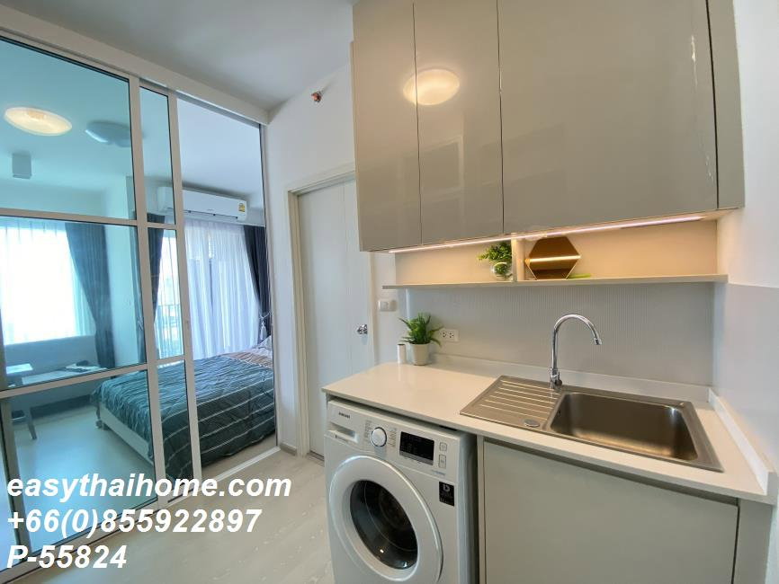 รูป P-55824 ให้เช่า (แชปเตอร์วัน อีโค รัชดา - ห้วยขวาง) | ห้องสตูดิโอ | วิวสระว่ายน้ำ พร้อมเข้าอยู่ 📞 Line ID: @easythaihome | 085-592-2897 - รูปที่ 7/11
