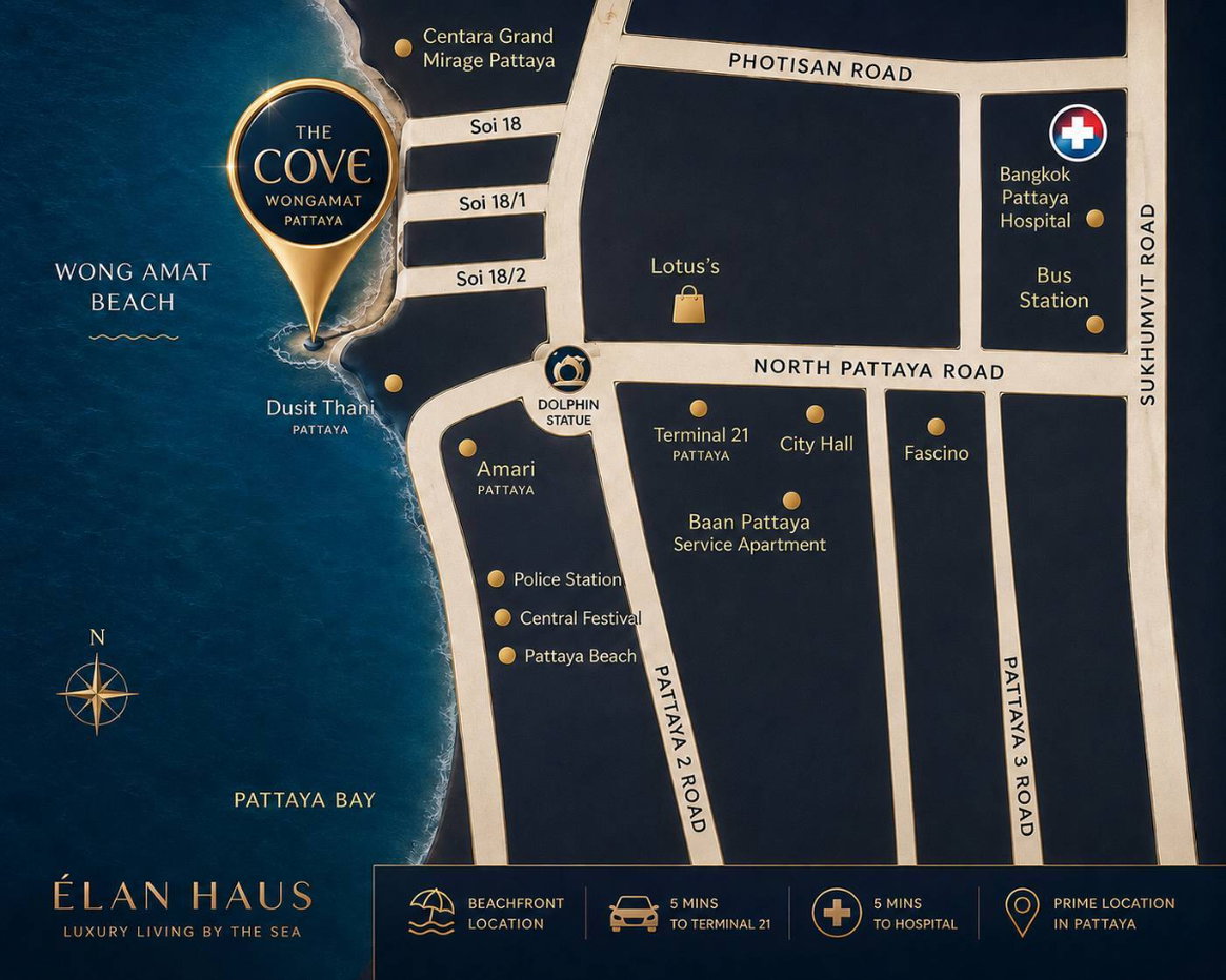 picture 🌊 THE COVE WONGAMAT PATTAYA Luxury Beachfront Residence  | 3 Bedrooms | 3 Bathrooms - 21/22
