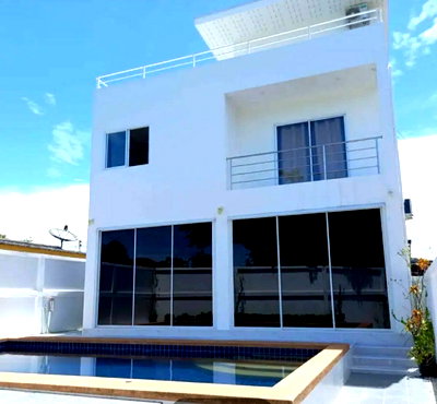 Houses for sale Sattahip Chonburi : Pool house for sale, prime location, convenient travel.