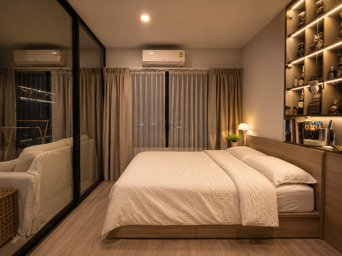 รูป ✨Chapter One Flow Bangpo | คอนโดริมแม่น้ำ | ห้องมุม ชั้น 21 วิวเมือง | 33.2 ตร.ม. แต่งครบ พร้อมอยู่ - รูปที่ 4/17