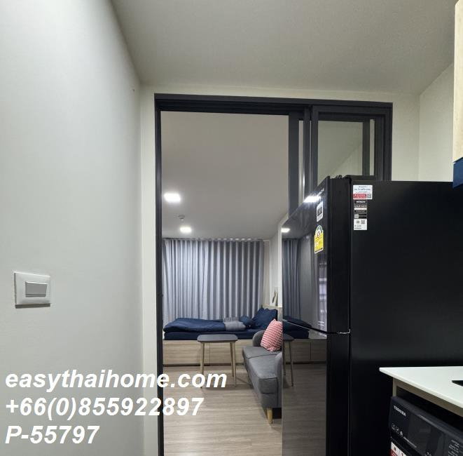 รูป P-55797 ให้เช่า THE MUVE Bangna | ห้องสตูดิโอ เฟอร์นิเจอร์ครบ | ใกล้ MRT ศรีเอี่ยม | พร้อมเข้าอยู่ 📞 Line ID: @easythaihome | 085-592-2897 - รูปที่ 3/11